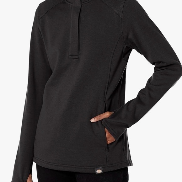Dickies Jackets & Blazers - NWT Dickies Black Half-Snap DuraTech Maverick Pullover Fleece Women M